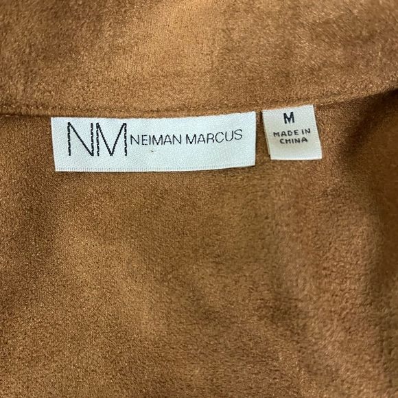 Neiman Marcus Faux-Suede Wrap Jacket - Picture 4 of 7